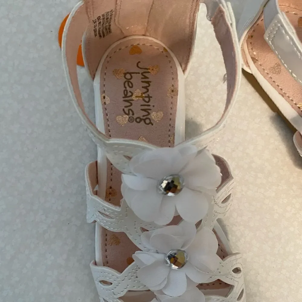 Jumping Beans Girls Size 9 Extrvagant Gladiator White Sandals